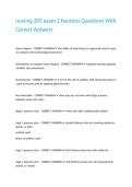 nursing 205 exam 2 hondros Questions With Correct Answers