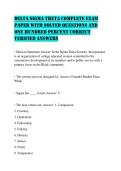 DELTA SIGMA THETA COMPLETE EXAM PAPER WITH SOLVED QUESTIONS AND ONE HUNDRED PERCENT CORRECT VERIFIED ANSWERS