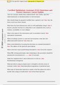 Certified Ophthalmic Assistant &lpar;COA&rpar; Questions and  Correct Answers &vert; Latest Update 