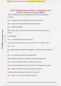 CFESA Refrigeration Chapter 24 Questions and  Correct Answers &vert; Latest Update 