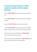 Hondros Nursing 205 Exam 3 &lpar;2026 Updated&rpar; Questions With Complete Solutions