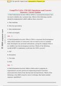 CompTIA CySA&plus; CS0-002 Questions and Correct  Answers &vert; Latest Update 