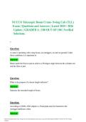 NCCCO Telescopic Boom Crane- Swing Cab &lpar;TLL&rpar; Exam Questions and Answers Latest 2025-2026 Update GRADED A 100 OUT OF 100  Verified Solutions&period;