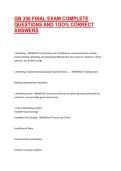 GB 350 FINAL EXAM COMPLETE QUESTIONS AND 1OO&percnt; CORRECT ANSWERS