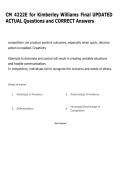 CM 4222E for Kimberley Williams Final UPDATED  ACTUAL Questions and CORRECT Answers