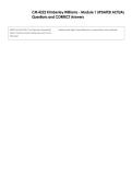 CM 4222 Kimberley Williams - Module 1 UPDATED ACTUAL  Questions and CORRECT Answers 