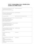 CM 1011- Kimberly Williams Exam 1 UPDATED ACTUAL  Questions and CORRECT Answers 