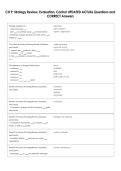 CH 9&colon; Strategy Review&comma; Evaluation&comma; Control UPDATED ACTUAL Questions and  CORRECT Answers