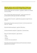 PERINATAL MENTAL HEALTH CERTIFICATION &lpar;PMH-C&rpar; EXAM &lpar;Latest Update 2026&rpar; With Correct Answers &vert;Verified &vert;Already A&plus; Graded