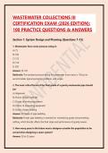 WASTEWATER COLLECTIONS III CERTIFICATION EXAM &lpar;2026 EDITION&rpar;&colon; 100 PRACTICE QUESTIONS & ANSWERS