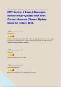 EMT Section 1 Exam &vert; Strategies Review of Key Quizzes with 100&percnt; Correct Answers &lpar;Newest Update Rated A&plus; &vert; 2026 &vert; 2027&period;     