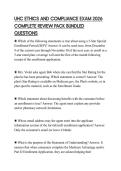 UHC ETHICS AND COMPLIANCE EXAM 2026 COMPLETE REVIEW PACK BUNDLED QUESTIONS