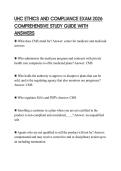 UHC ETHICS AND COMPLIANCE EXAM 2026 COMPREHENSIVE STUDY GUIDE WITH ANSWERS