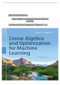 Solution Manual for Linear Algebra and Optimization for Machine Learning &lpar;1st Edition&rpar; by Charu Aggarwal &vert; Chapters 1&ndash;11 &vert; Complete Worked Solutions