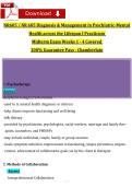 NR605 &sol; NR 605 Diagnosis & Management in Psychiatric-Mental  Health across the Lifespan I Practicum   Midterm Exam Weeks 1 - 4 Covered   100&percnt; Guarantee Pass - Chamberlain 