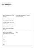 EMT Final Exam 2025&sol;2026 Questions And Answers