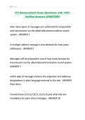 IT2 Advancement Exam Questions with 100&percnt; Verified Answers UPDATED&excl;&excl;&excl;&period;