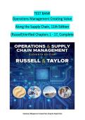 TEST BANK  Operations Management Creating Value  Along the Supply Chain&comma; 11th Edition  &lpar;Russell&rpar;Verified Chapters 1 - 17&comma; Complete