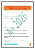 ABO NCLE EXAM QUESTIONS AND ANSWERS GRADED A&plus; 2026