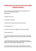 NCLEX Safety And Infection Control Exam With Complete Solutions 