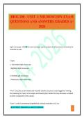 BIOL 200 - UNIT 1&colon; MICROSCOPY EXAM QUESTIONS AND ANSWERS GRADED A&plus; 2026