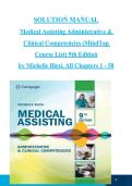 Medical Assisting&colon; Administrative & Clinical Competencies &lpar;MindTap Course List&comma; 9th Edition&rpar;&comma; Michelle Blesi &ndash; All Chapters 1&ndash;58 Complete Solution Manual