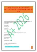 BIOL 235 FINAL REVIEW EXAM QUESTIONS AND ANSWERS GRADED A&plus; 2026