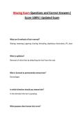 Waxing Exam Questions and Correct Answers&vert; Score 100&percnt;&vert; Updated Exam