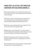 USMLE STEP 2 CK ACTUAL TEST PAPER 2026 QUESTIONS WITH SOLUTIONS GRADED A&plus;