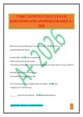 UMKC GENETICS TEST 2 EXAM QUESTIONS AND ANSWERS GRADED A&plus; 2026