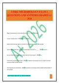 UMKC MICROBIOLOGY EXAM 1 QUESTIONS AND ANSWERS GRADED A&plus; 2026