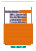 Solutions Manual for A First Course in Machine Learning&comma; 2nd Edition&comma; Simon Rogers&comma; Mark Girolami &lpar;All Chapters&rpar;
