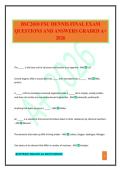 BSC2010 FSU DENNIS FINAL EXAM QUESTIONS AND ANSWERS GRADED A&plus; 2026