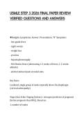 USMLE STEP 3 2026 FINAL PAPER REVIEW VERIFIED QUESTIONS AND ANSWERS