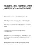 USMLE STEP 3 2026 STUDY SHEET MASTER QUESTIONS WITH ACCURATE ANSWERS