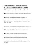 UTAH BARBER STATE BOARD EXAM 2026 ACTUAL TEST PAPER VERIFIED SOLUTIONS