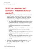 BIOL 201 questions and answers &plus; rationales already graded A&plus;