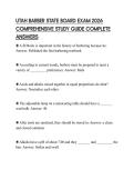 UTAH BARBER STATE BOARD EXAM 2026 COMPREHENSIVE STUDY GUIDE COMPLETE ANSWERS