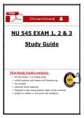 NU 545 EXAM 1&comma; 2 & 3  Study Guide 