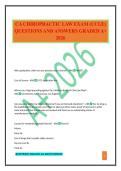CA CHIROPRACTIC LAW EXAM &lpar;CCLE&rpar; QUESTIONS AND ANSWERS GRADED A&plus; 2026