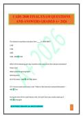 CADS 2000 FINAL EXAM QUESTIONS AND ANSWERS GRADED A&plus; 2026