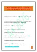 CADS 2000 FINAL EXAM QUESTIONS AND ANSWERS GRADED A&plus; 2026