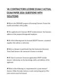 VA CONTRACTORS LICENSE EXAM 2 ACTUAL EXAM PAPER 2026 QUESTIONS WITH SOLUTIONS