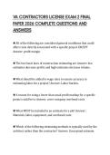 VA CONTRACTORS LICENSE EXAM 2 FINAL PAPER 2026 COMPLETE QUESTIONS AND ANSWERS