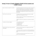 Nursing 101 Exam 2 &lpar;Chapter Highlights&rpar; UPDATED ACTUAL Questions and  CORRECT Answers 