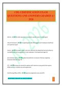 CHL CERTIFICATION EXAM QUESTIONS AND ANSWERS GRADED A&plus; 2026