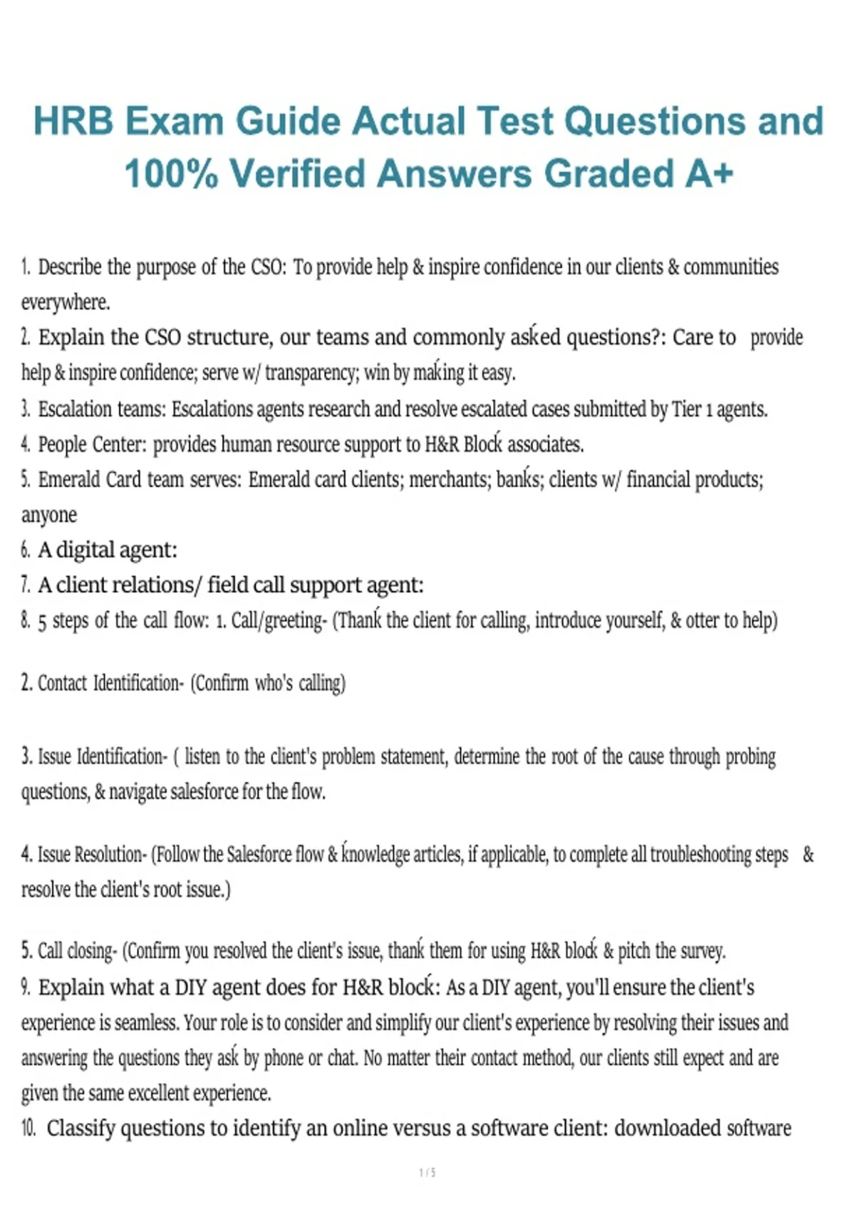 Hrb Tips HRB Exam Guide – Academic Year 2026/2027 – Actual Test Questions with ...