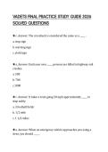VADETS FINAL PRACTICE STUDY GUIDE 2026 SOLVED QUESTIONS