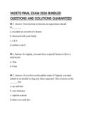 VADETS FINAL EXAM 2026 BUNDLED QUESTIONS AND SOLUTIONS GUARANTEED