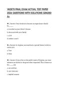VADETS FINAL EXAM ACTUAL TEST PAPER 2026 QUESTIONS WITH SOLUTIONS GRADED A&plus;